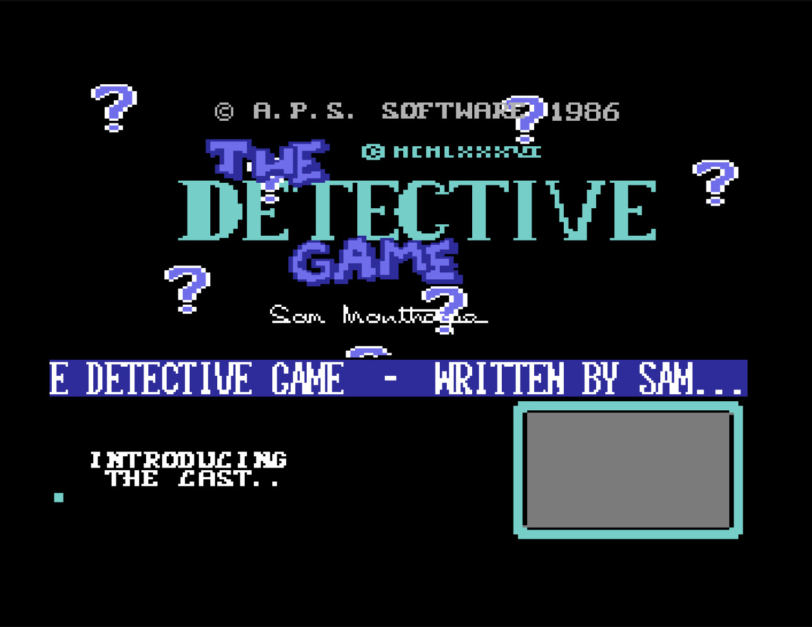 Detective Game, The